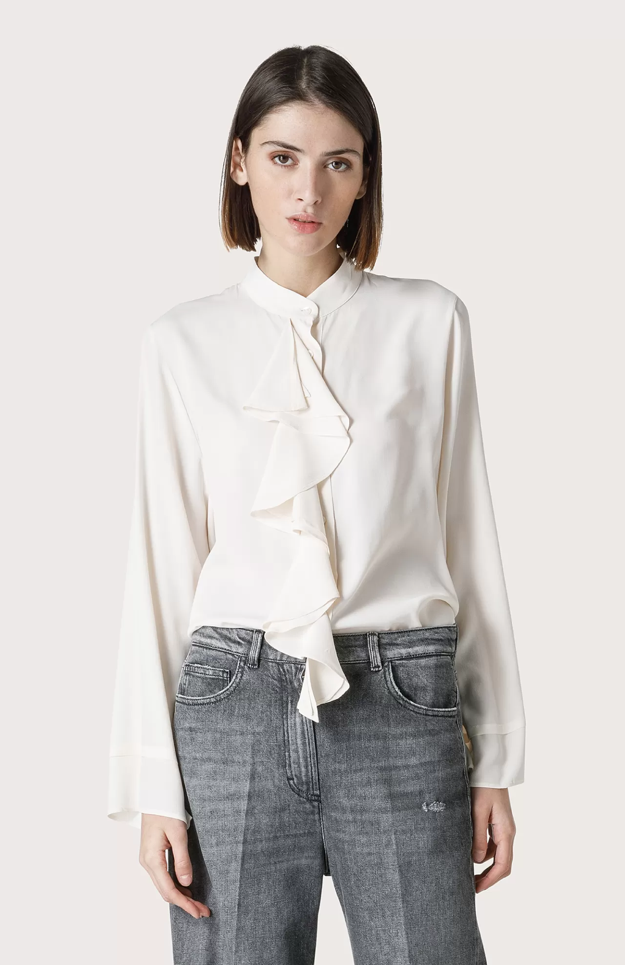Donna Seventy Venezia Camicie E Top^Camicia Coreana Con Rouche