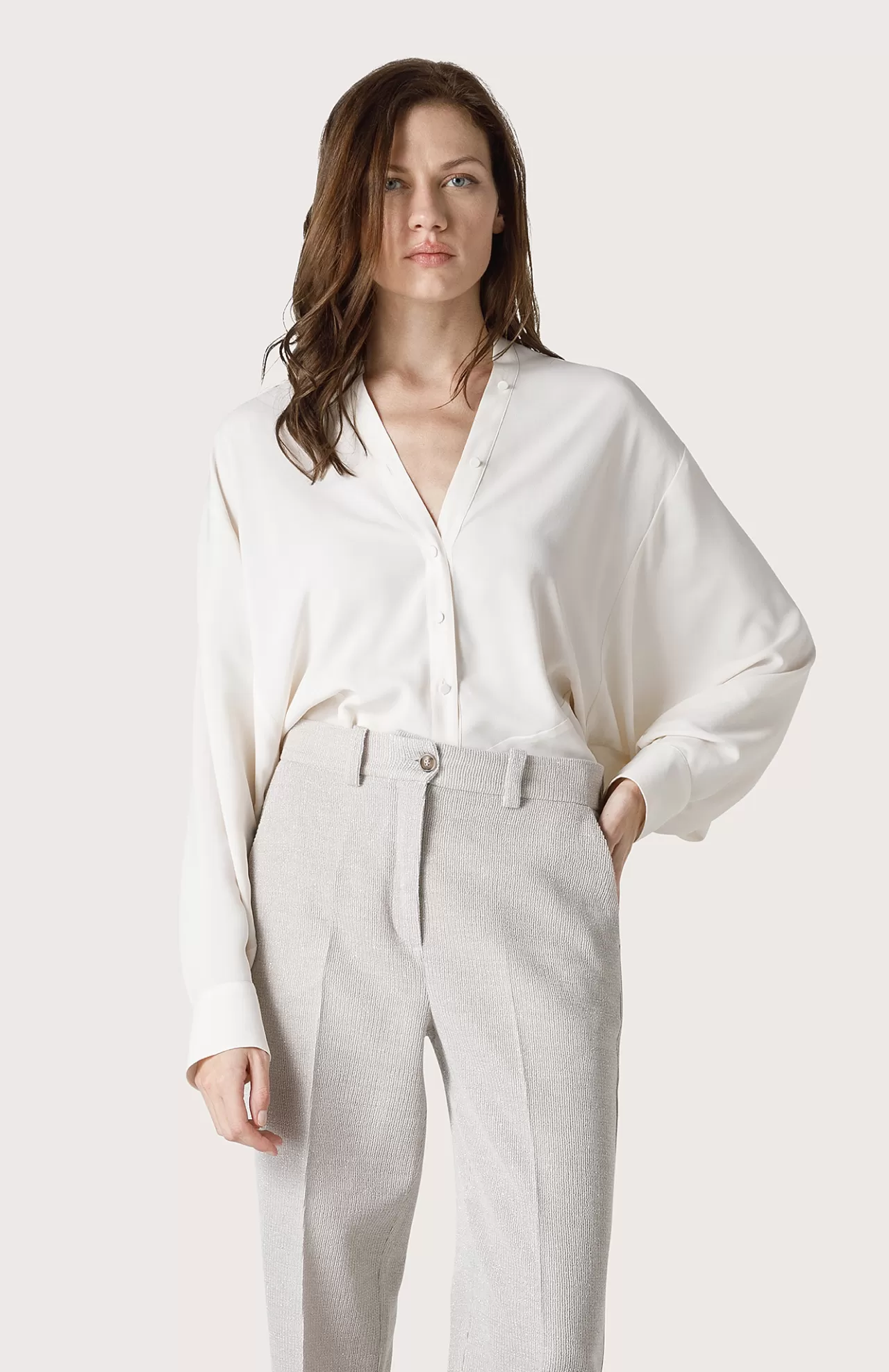 Donna Seventy Venezia Camicie E Top^Camicia Morbida Con Collo A V