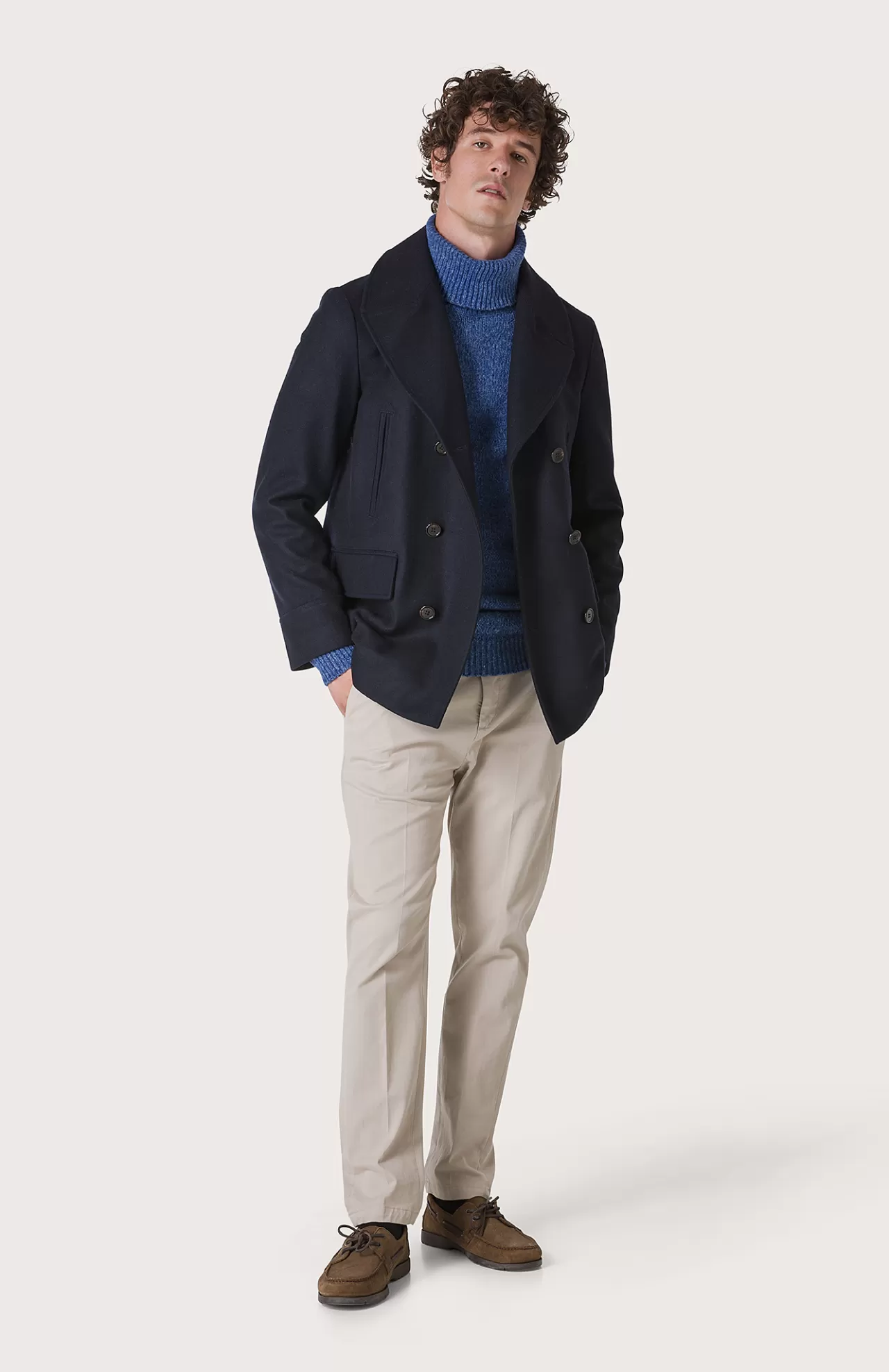 Uomo Seventy Venezia Cappotti^Cappotto Doppiopetto Con Pistagna