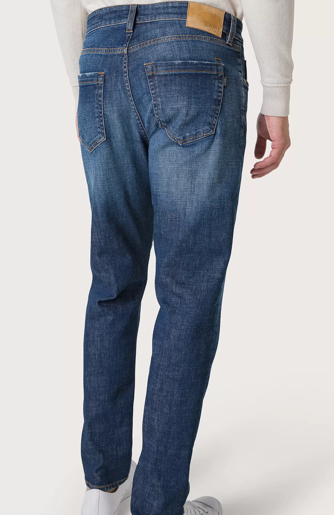 Uomo Seventy Venezia Pantaloni^Jeans Denim Effetto Vintage