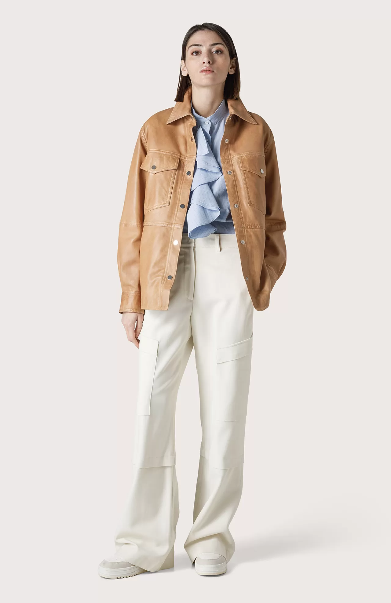 Donna Seventy Venezia Giacche^Overshirt In Pelle Effetto Vintage