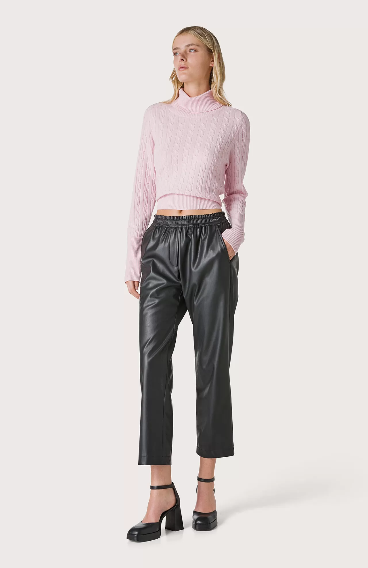 Donna Seventy Venezia Pantaloni^Pantalone Elasticato In Ecopelle